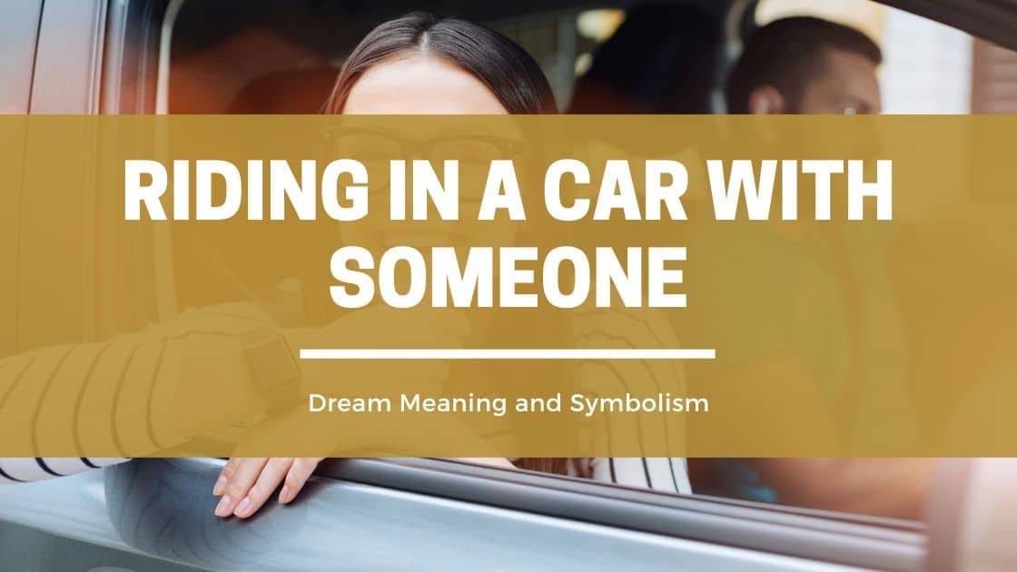 riding in a car with someone dream