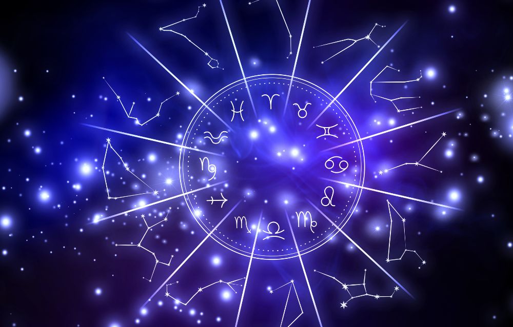 night sky and zodiac